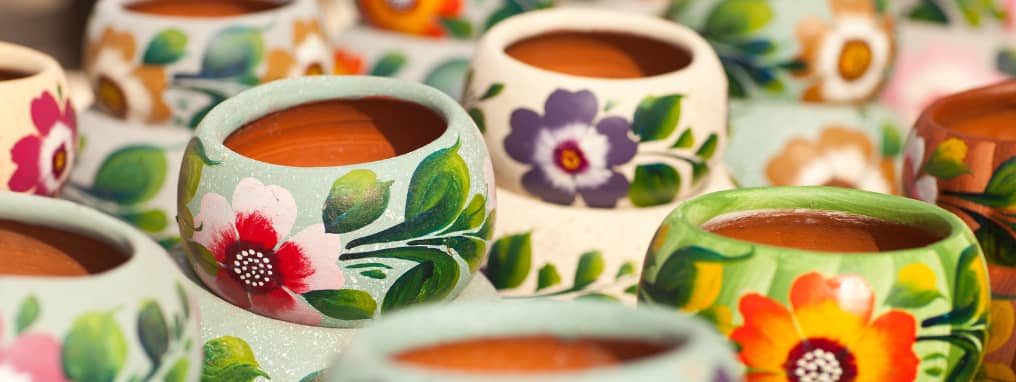 Hand-painted Flower Pots